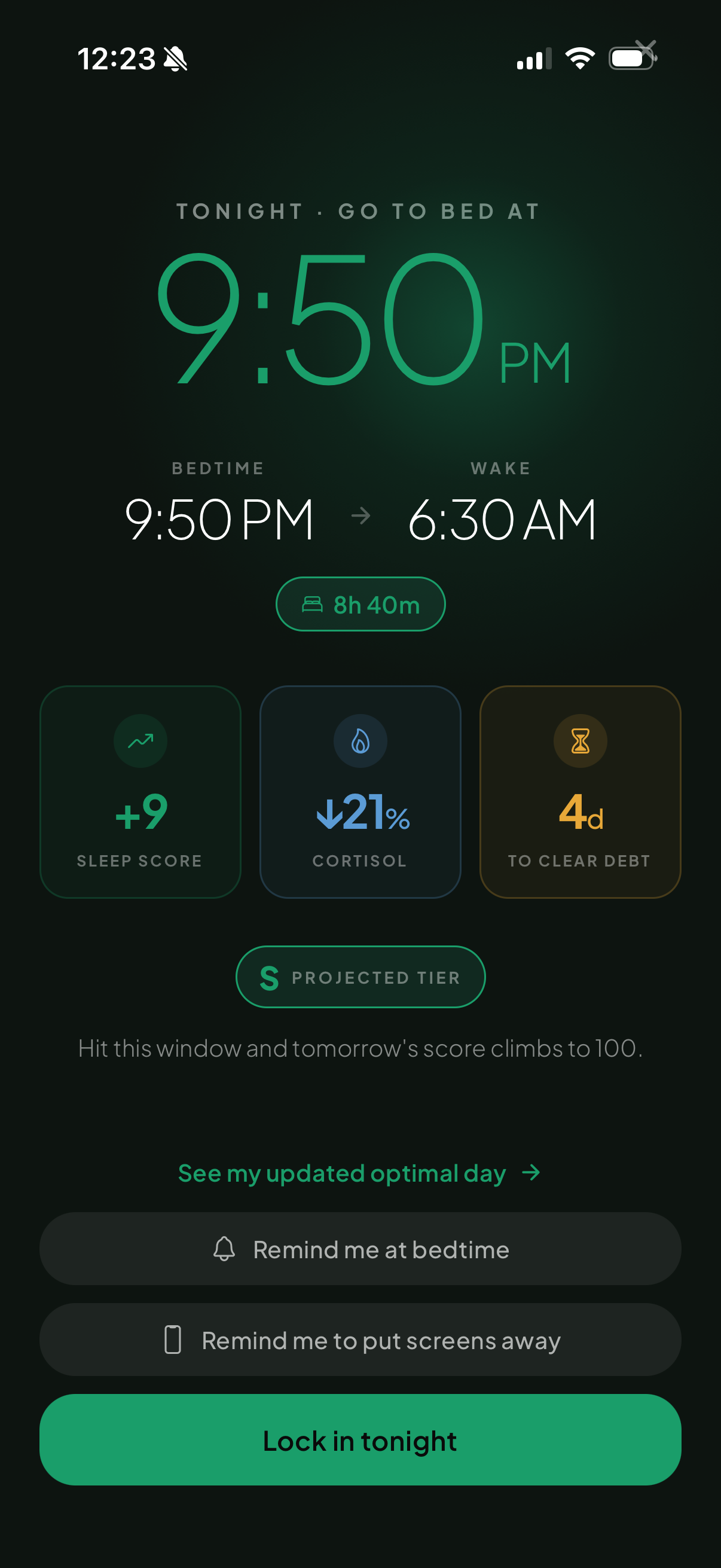Your recalculated optimal day